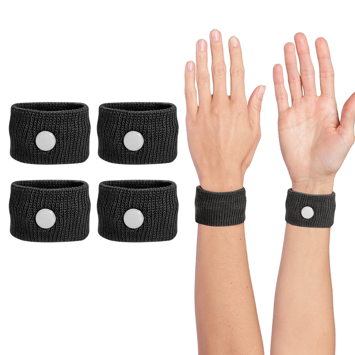 Pulseras COMFYTHERA para mareo con acupresión, alivio potencial durante viajes.
