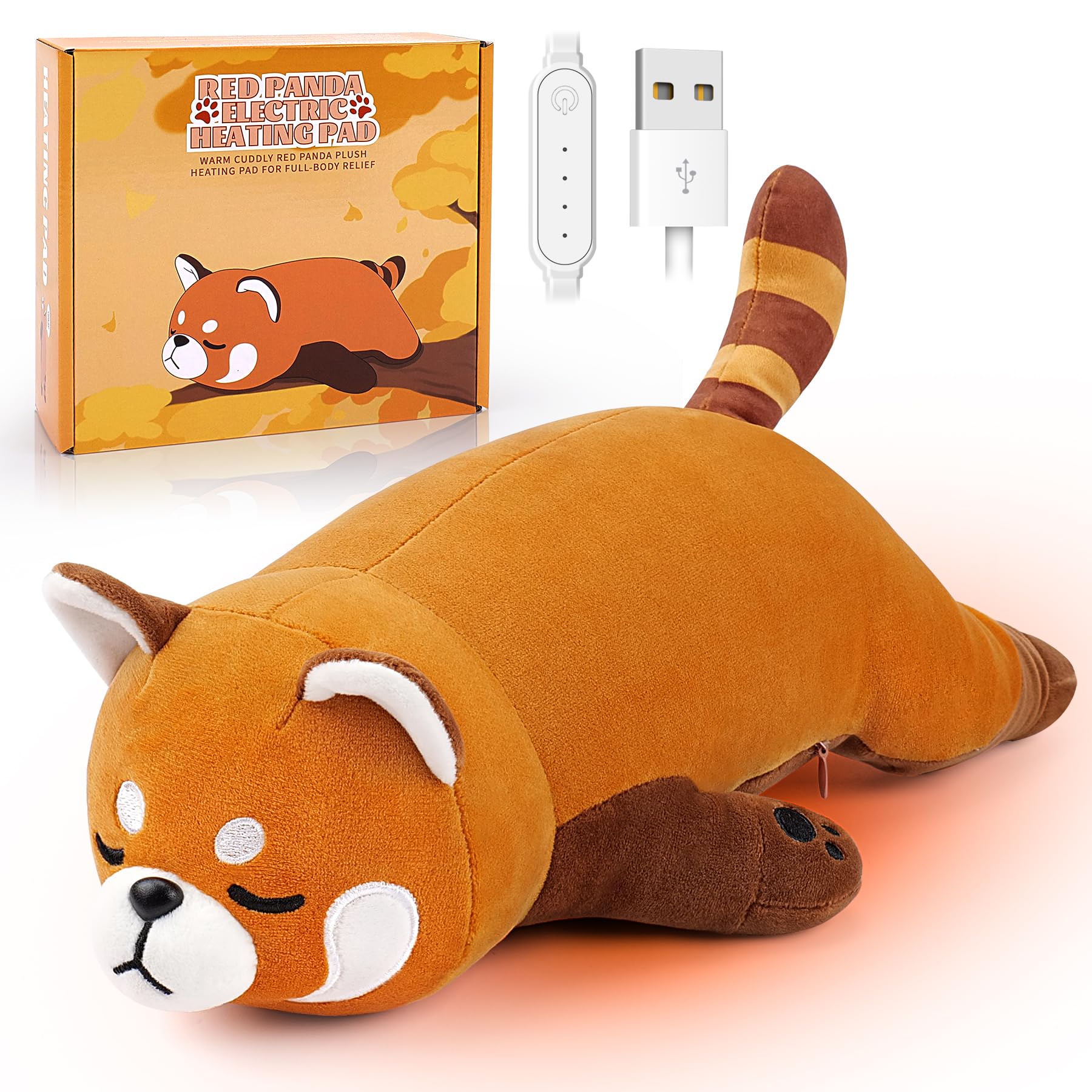 Panda rojo de Comienzo Auspicioso, calentador USB para uso rápido en casa.