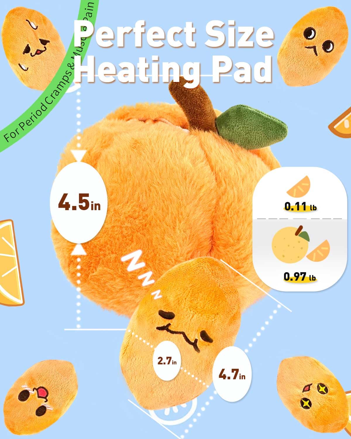 Cubierta desmontable COMOIL naranja, lavable y duradera para uso diario