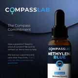 COMPASS LABORATORY metileno azul, empaque de vidrio protegido para transporte y almacenamiento.