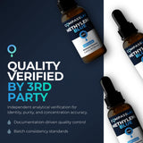 COMPASS LABORATORY metileno azul, envase de vidrio que mantiene la pureza del producto.