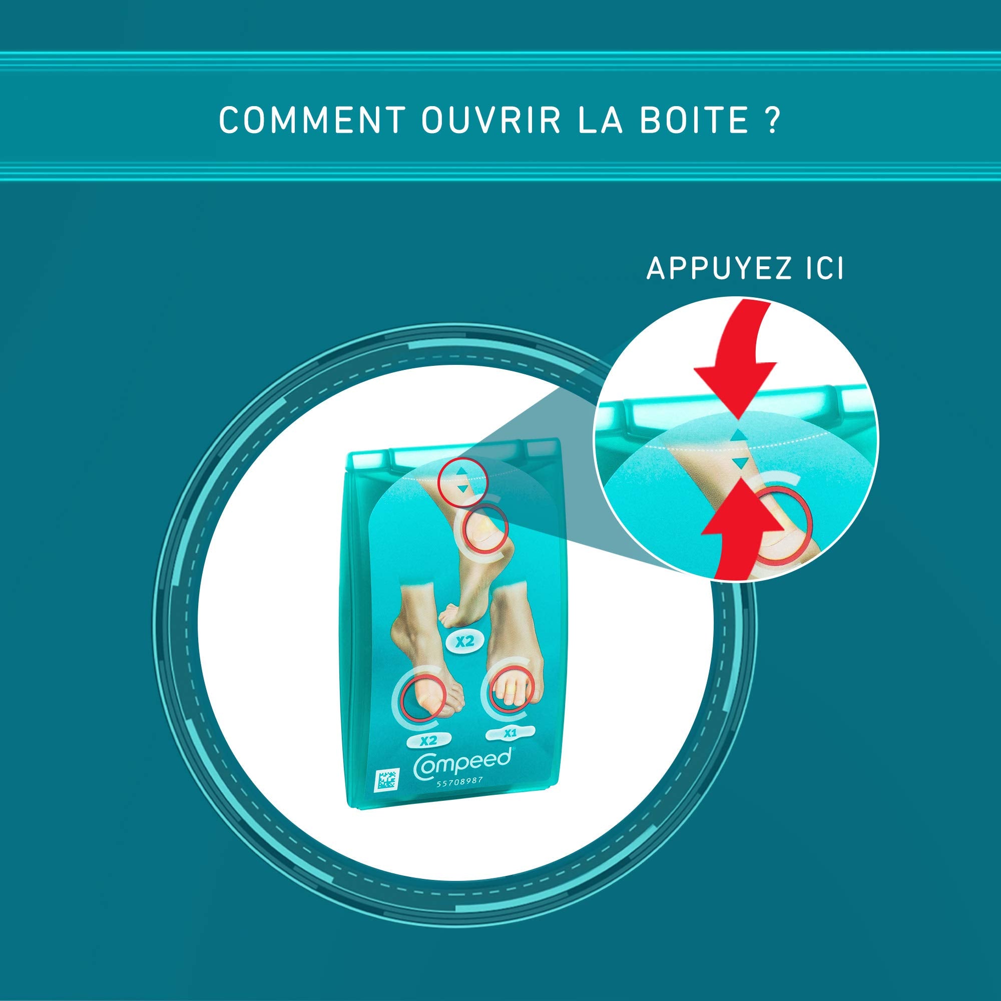 Curitas Compeed para uso diario, ideales para caminatas y deporte.