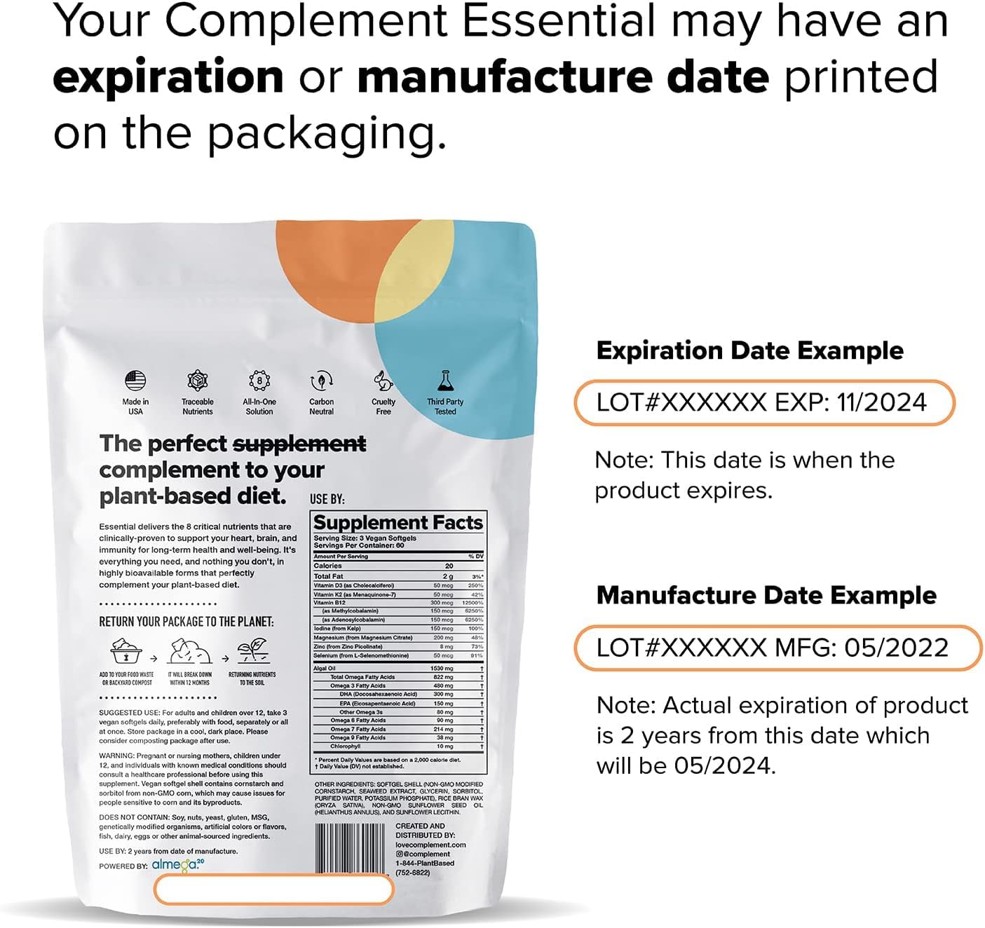 Viaje cómodo con Complement Essential, botella duradera para hábitos saludables.