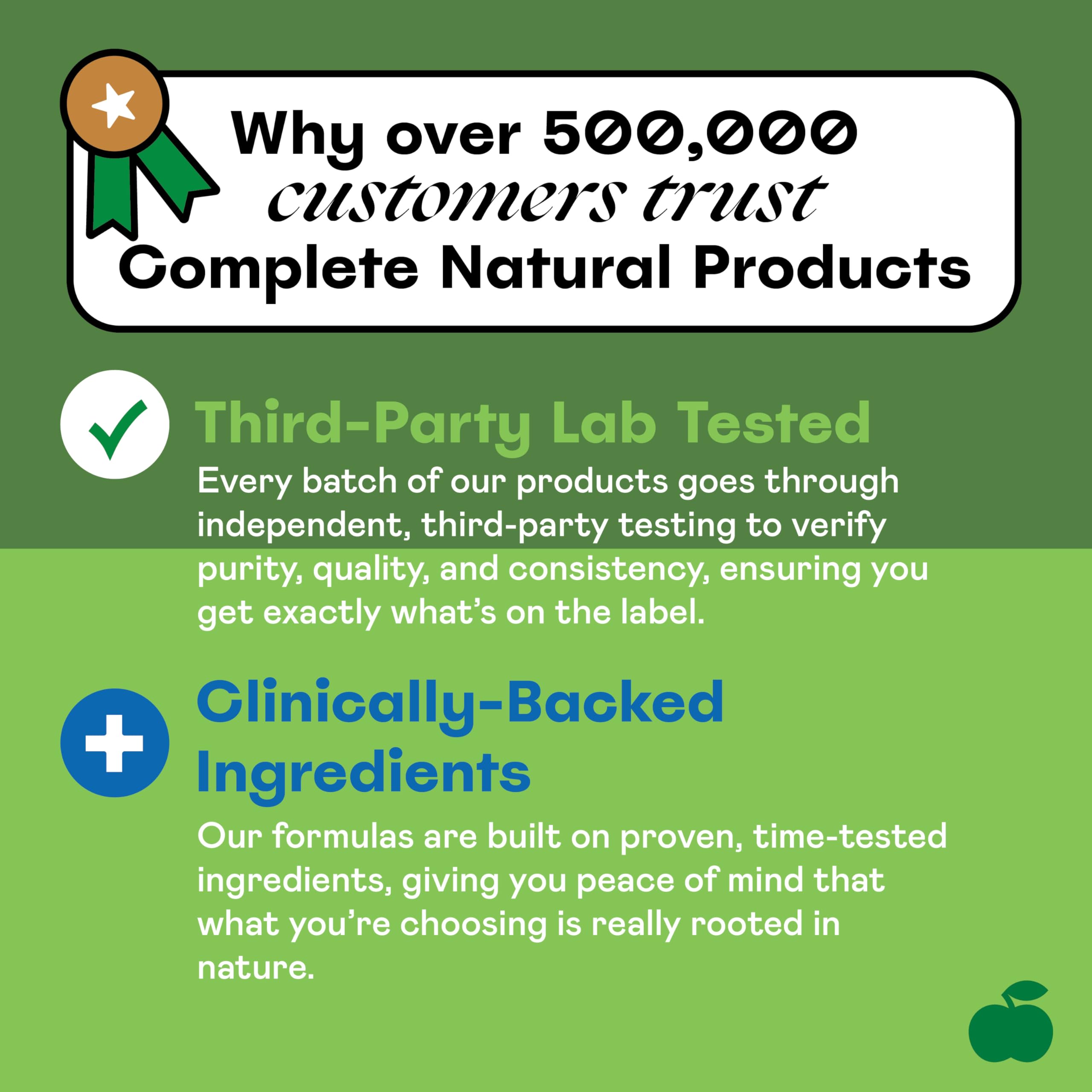 Complete Natural Products Alfalfa Pura, cápsulas sin aditivos para mayor pureza