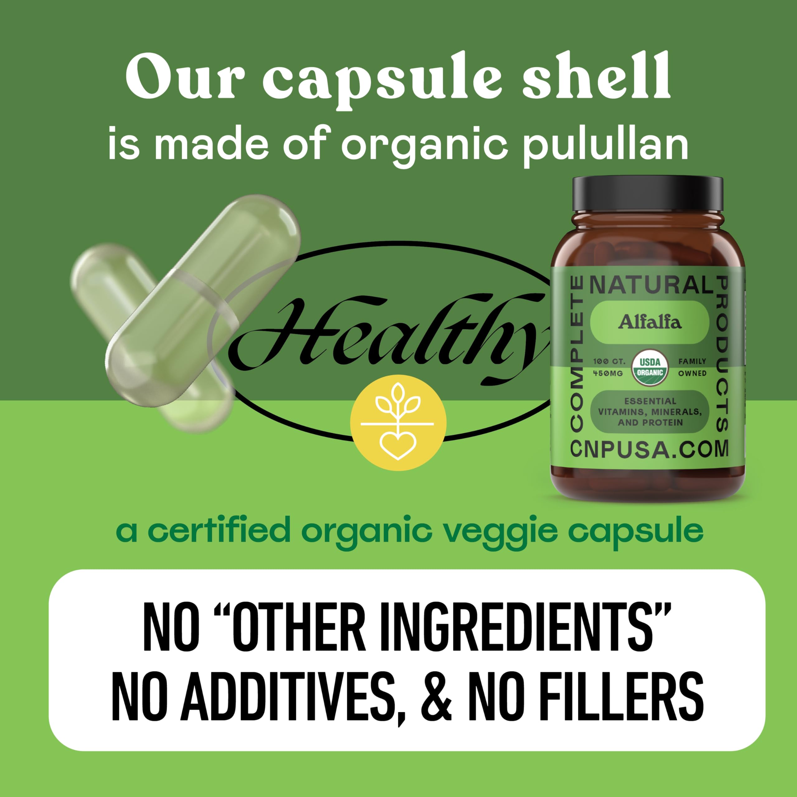 Complete Natural Products Alfalfa Pura, polvo de alfalfa de raíces profundas para nutrición