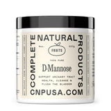 D‑Mannosa en polvo de Complete Natural Products en la jarra, mezcla fácil para uso diario