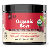 Polvo de remolacha orgánica de Complete Natural Products, ideal para batidos y smoothies