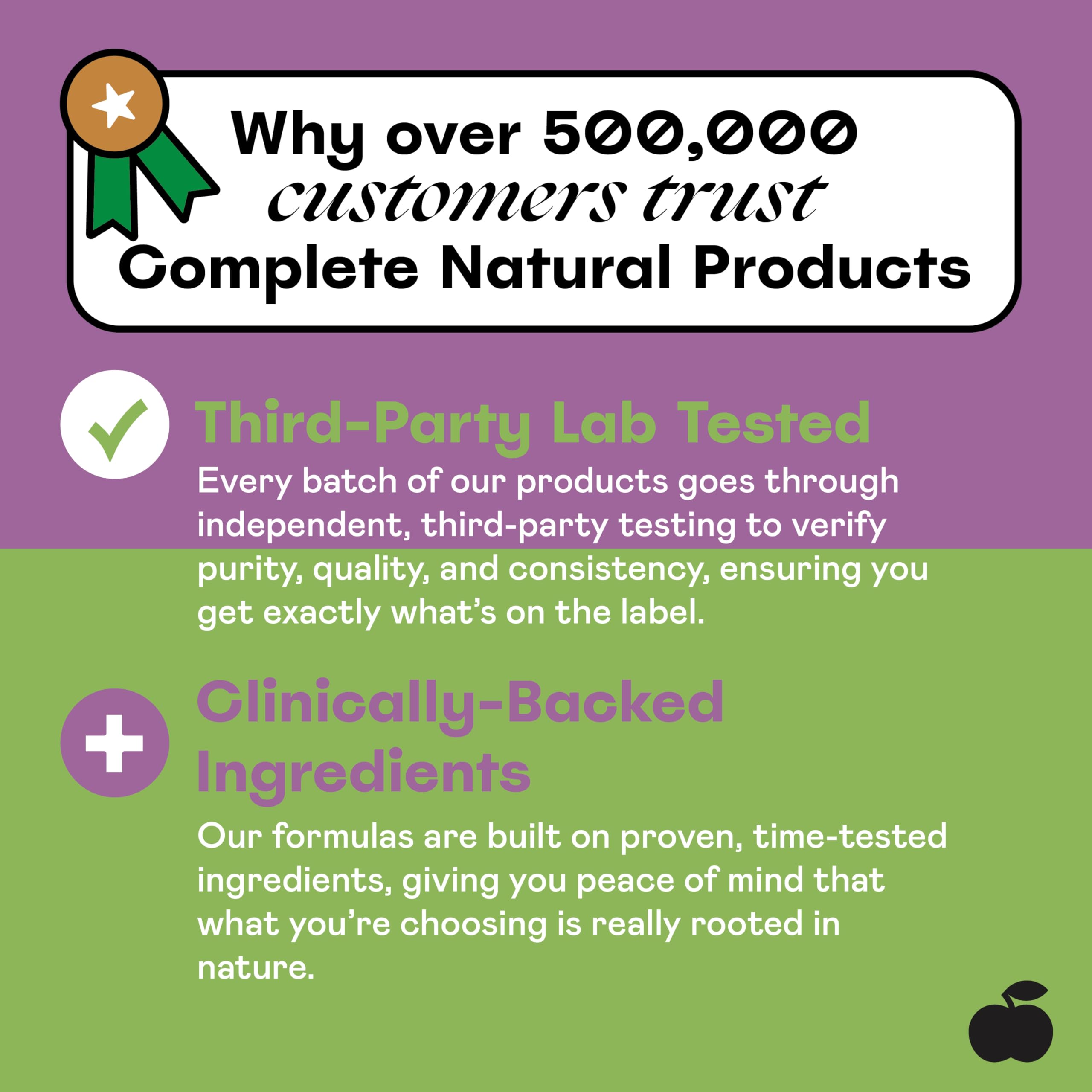 Opción sin gluten y no transgénico de Complete Natural Products.