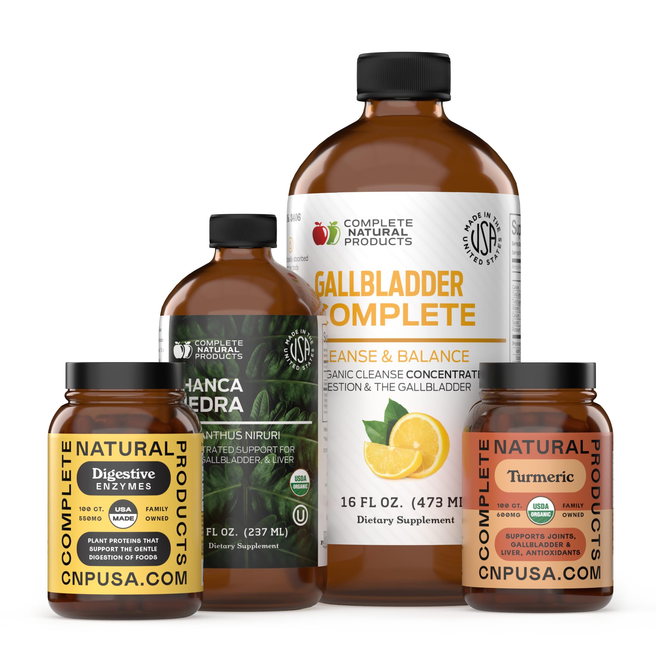 Complete Natural Products – Vesícula, botella de limpieza líquida para equilibrio biliar diario.