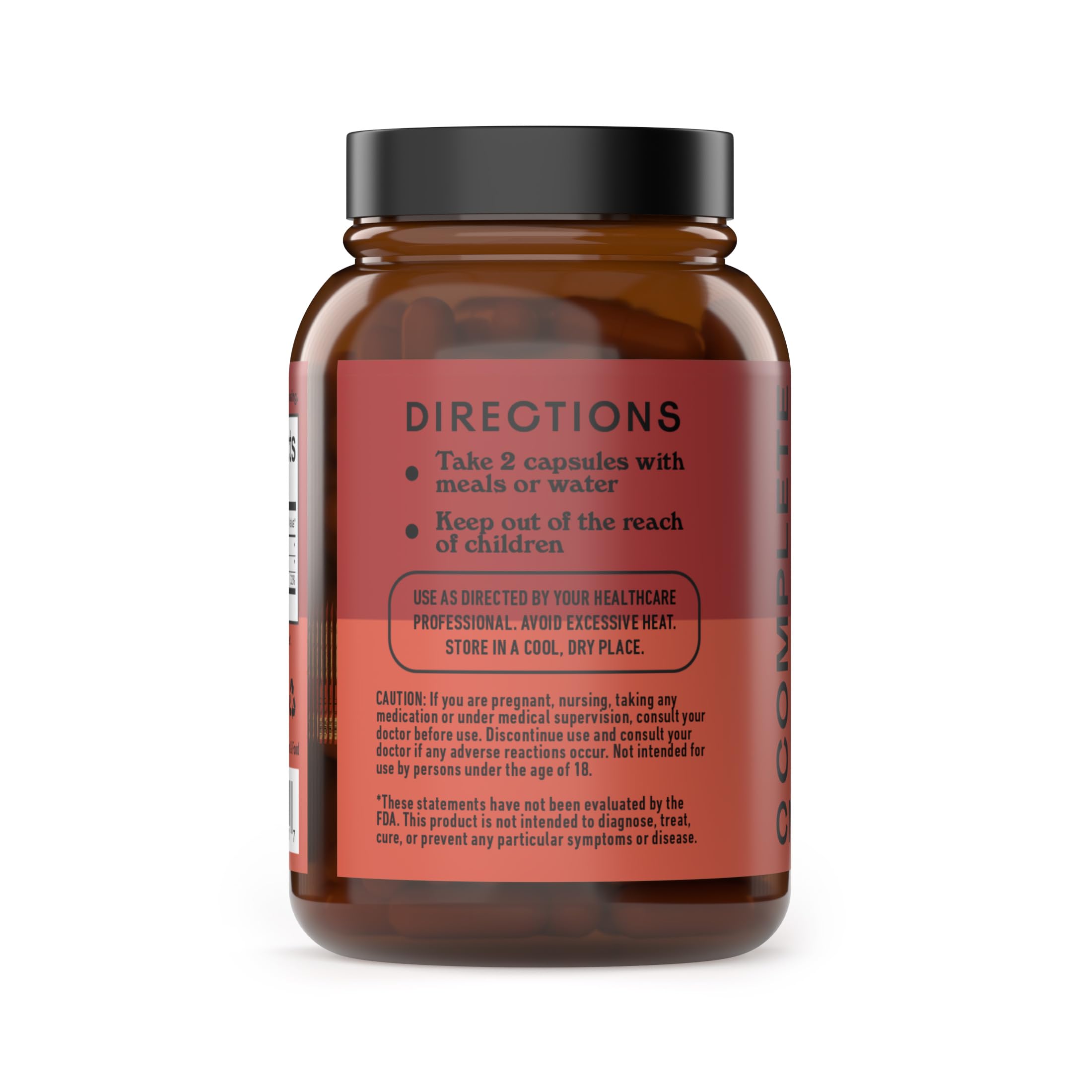 Complete Natural Remolacha Orgánica cápsulas 620 mg, cápsulas fáciles de tragar para uso diario.