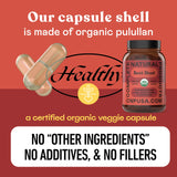 Complete Natural Remolacha Orgánica cápsulas, hechas en Estados Unidos.