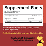 Complete Natural Remolacha Orgánica cápsulas, pruebas de calidad de terceros.