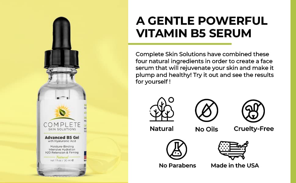 Fabricado en Estados Unidos con ingredientes de alta calidad para COMPLETE SKIN SOLUTIONS.