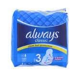 Always Classic 8 compresas nocturnas, empaque de dos unidades para uso nocturno comodo