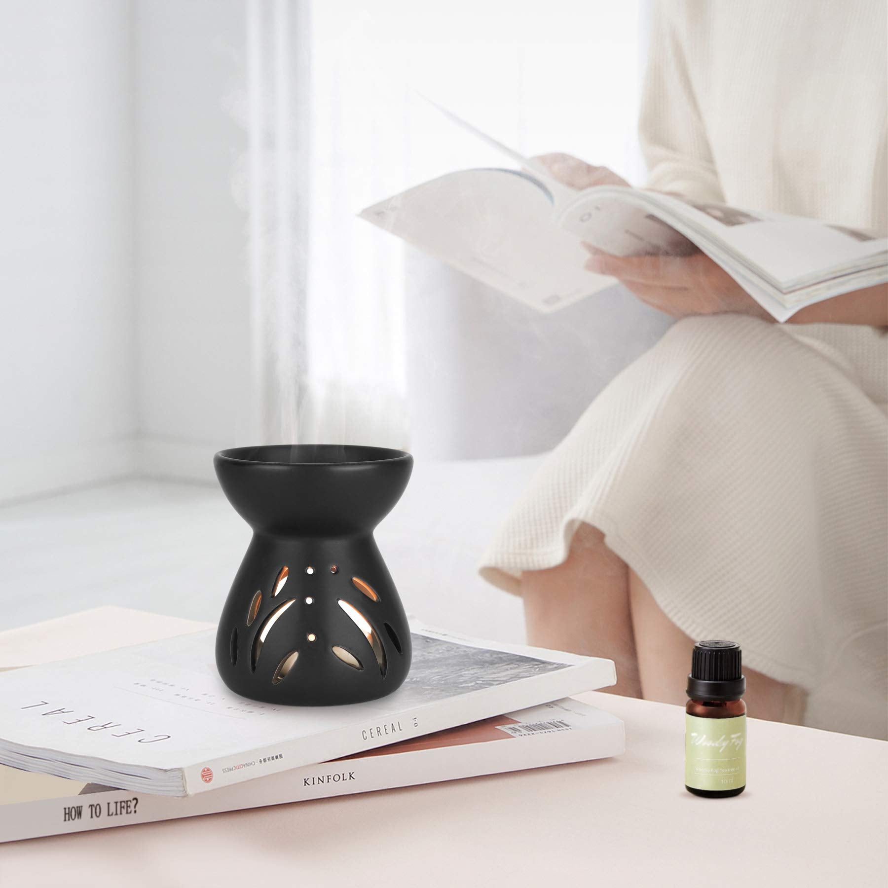 ComSaf capacidad 90 ml para sesiones aromáticas más largas.