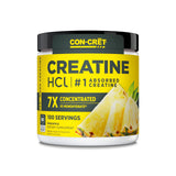 CON-CRET Creatina HCl: polvo en frasco para energía muscular y celular.