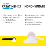 CON-CRET Creatine HCl hecho en eeuu, garantía de calidad para tu entrenamiento.