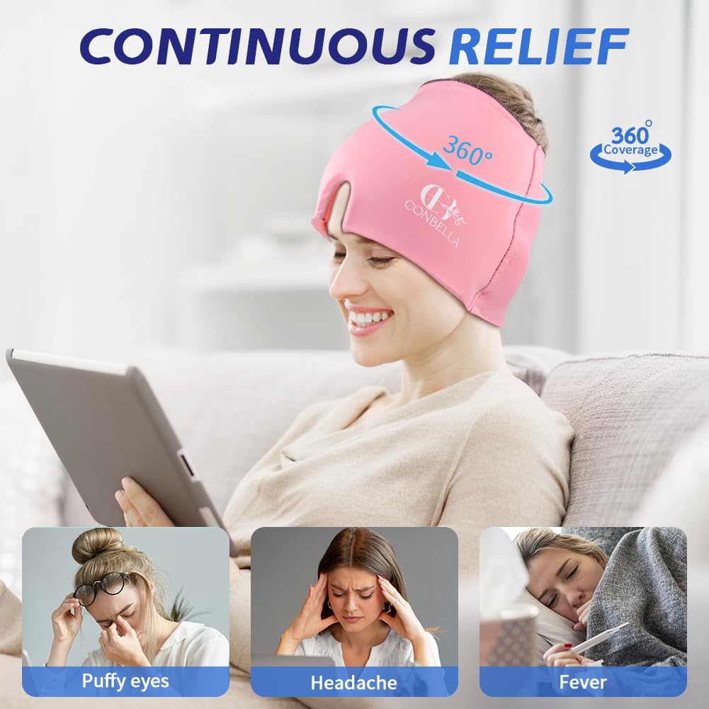 Conbella gorro calor para cabeza, alivio suave de tensión.