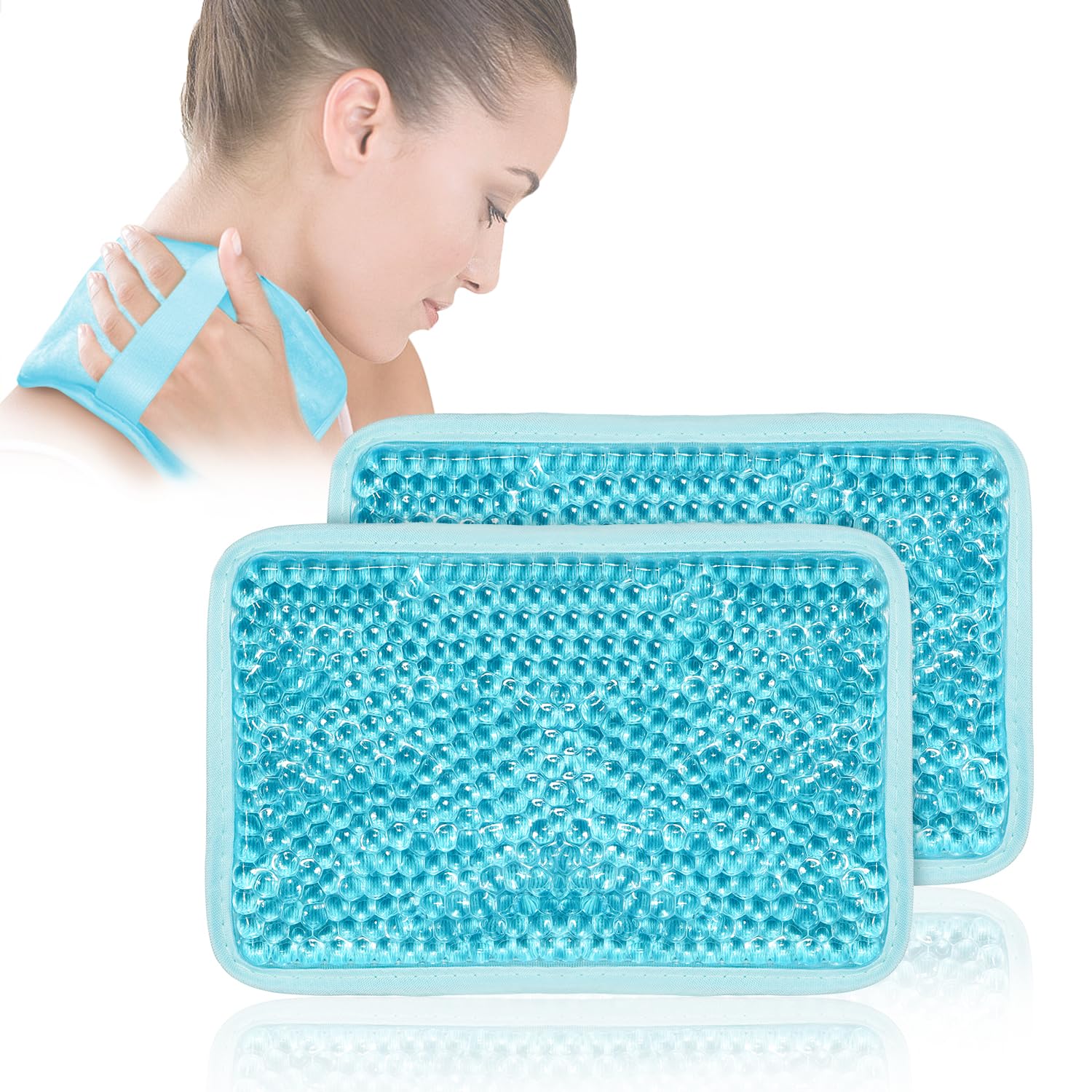 CONBELLA gel bolsa de hielo moldeable para alivio rápido del dolor.