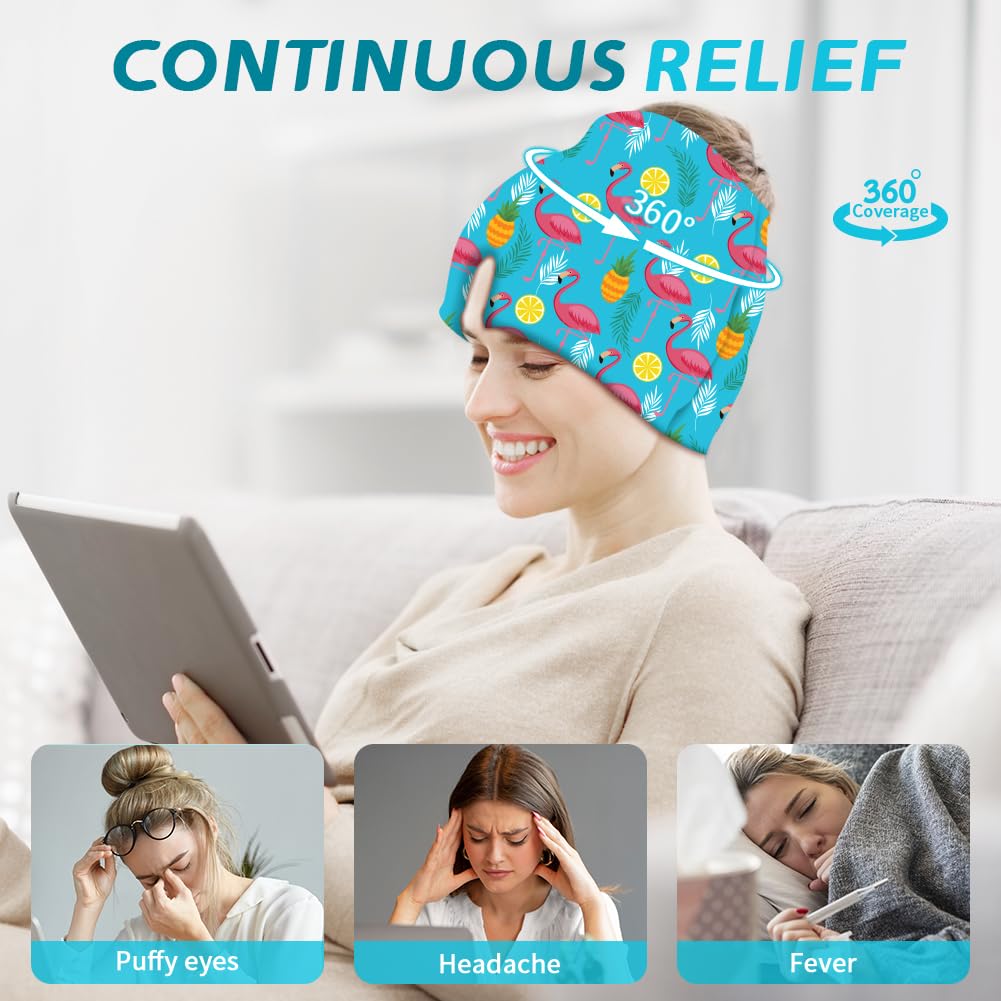 Conbella gorro migrañas-calor: terapia cálida para dolor de cabeza ocasional.