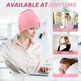 Conbella gorro relieve-temples: enfoque en sienes para mayor comodidad.