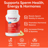 Conceive Plus Vitaminas D y E: soporte antioxidante para la salud reproductiva masculina.