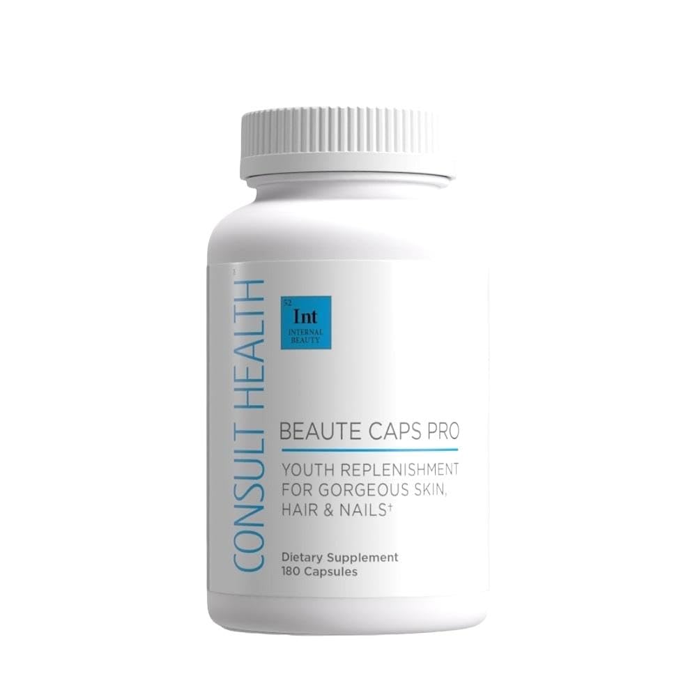 Consult Beaute Caps Pro en botella para cuidado capilar y de piel.