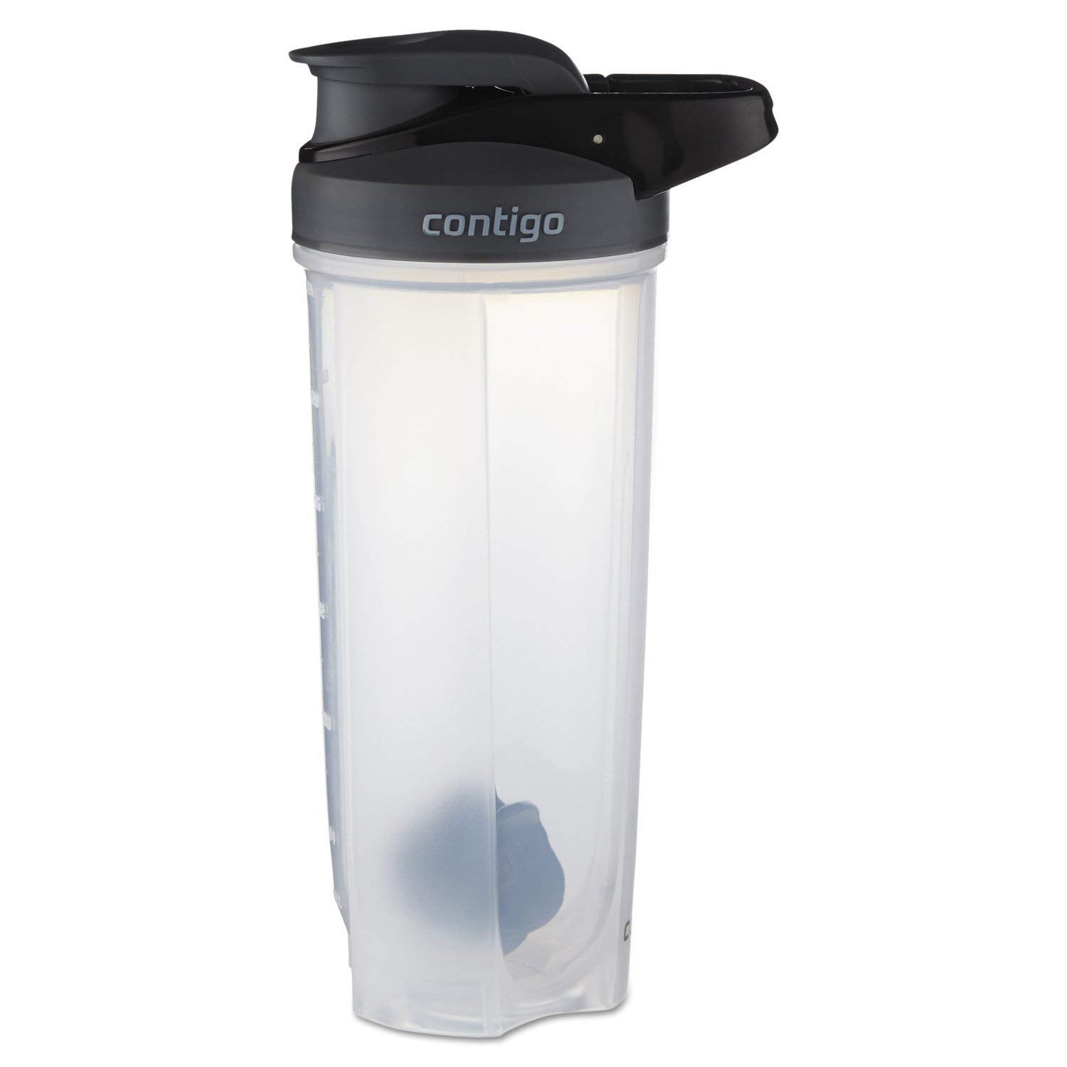 Contigo Shake & Go Fit, frente de botella negra, sin derrames para entrenamientos diarios.