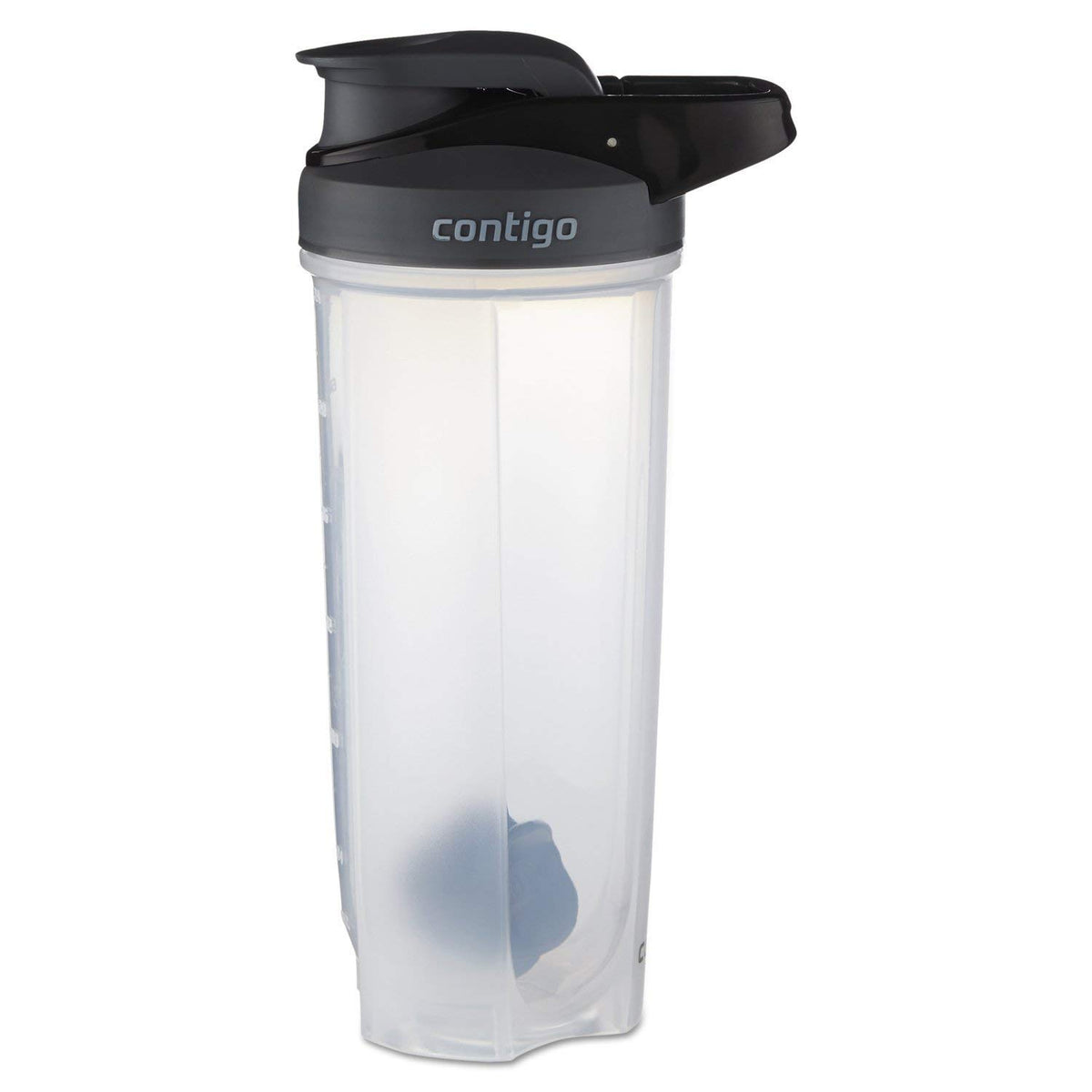Contigo Shake & Go Fit, frente de botella negra, sin derrames para entrenamientos diarios.