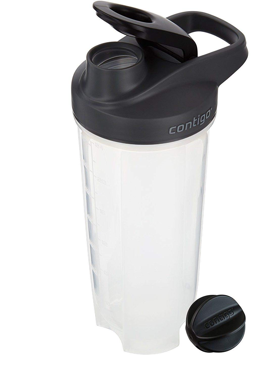 Contigo Shake & Go Fit, tapa con asa integrada para transporte cómodo.