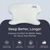 Almohada Contour CPAPMax de espuma de memoria ajustable para soporte personalizado.