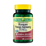 Convergence Panax Ginseng cápsulas, 60 piezas, energía sostenida para el día