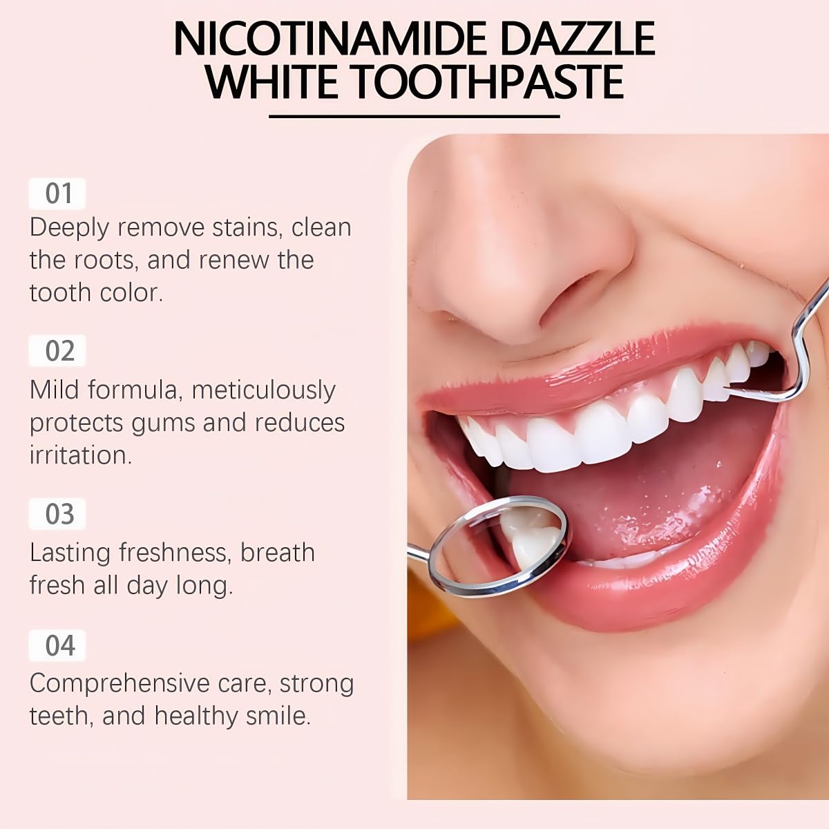 Aplicación diaria de Conversionh Niacinamida para dientes sensibles.