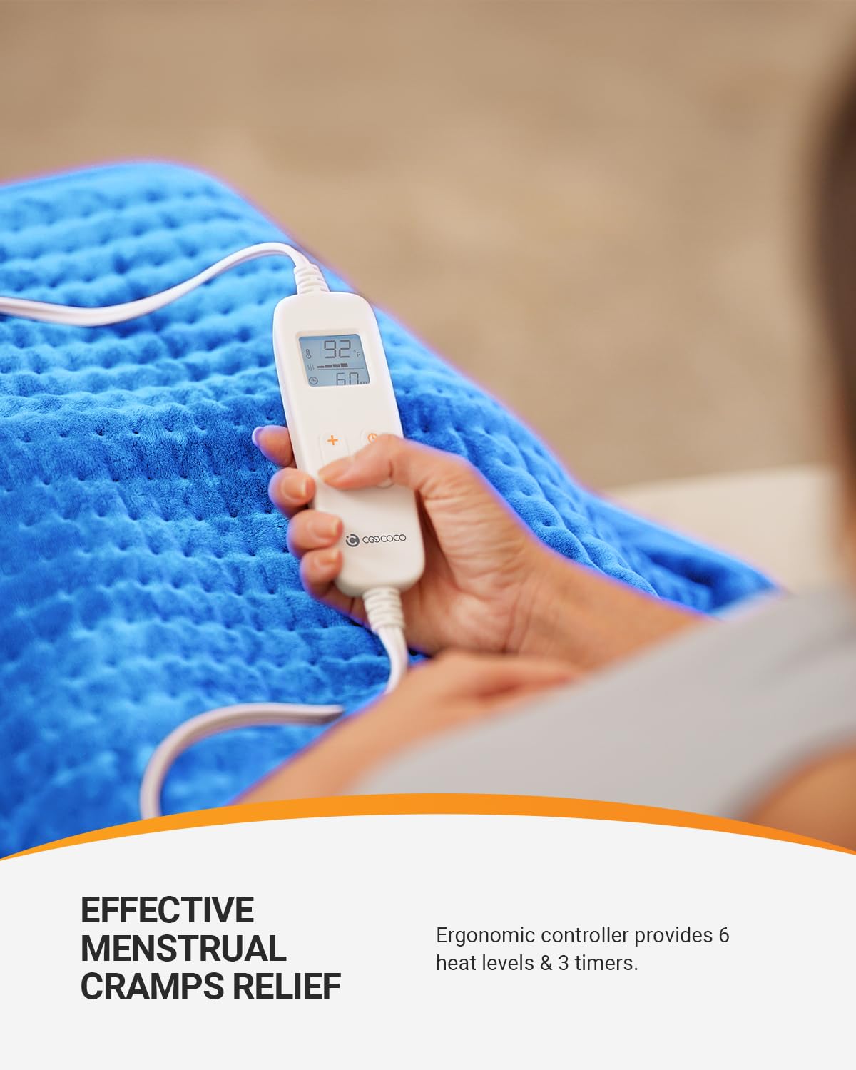 Calentador CooCoCo con seis ajustes de calor para personalizar sesiones.
