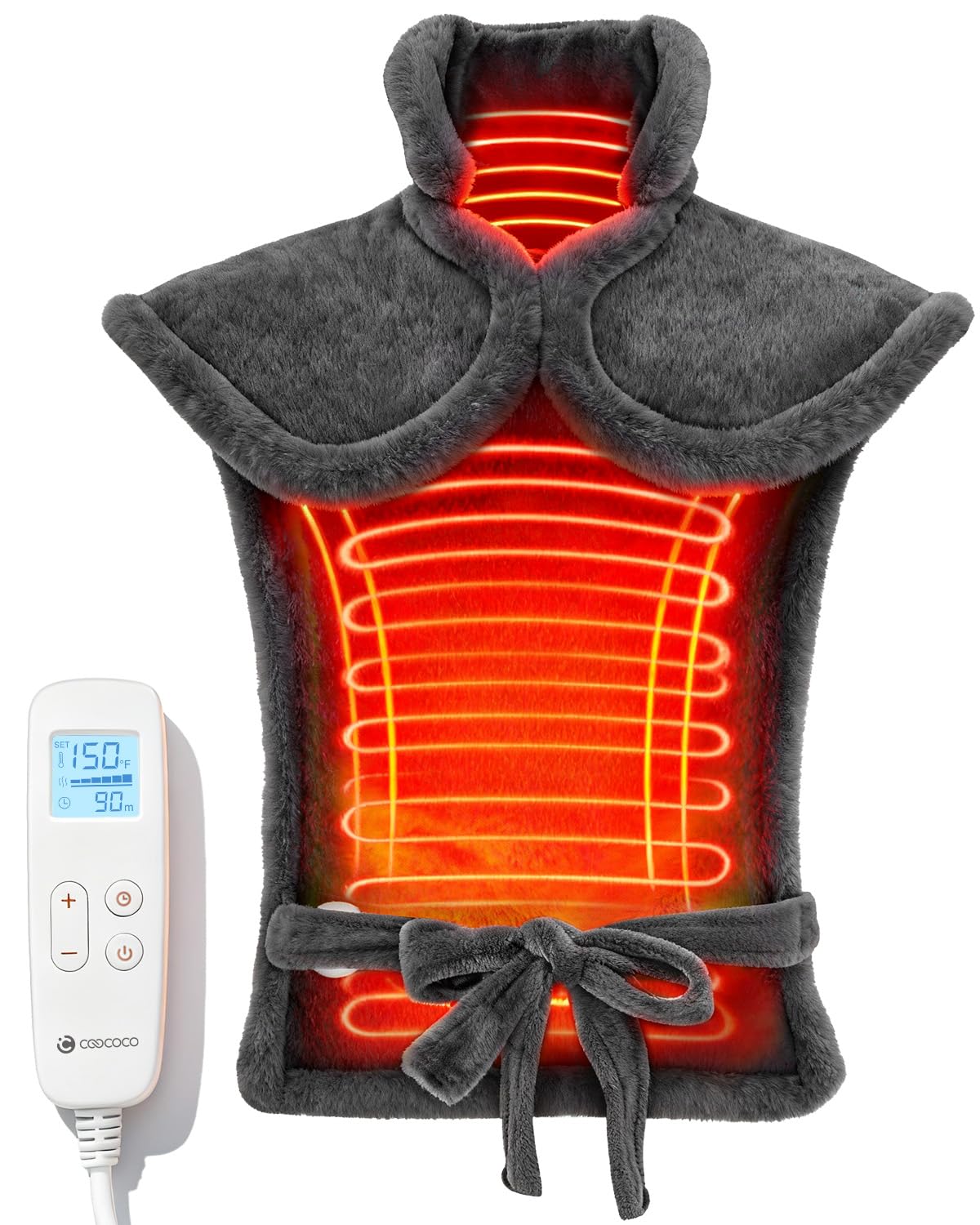 CooCoCo manta calefactable para espalda grande con calor cómodo.