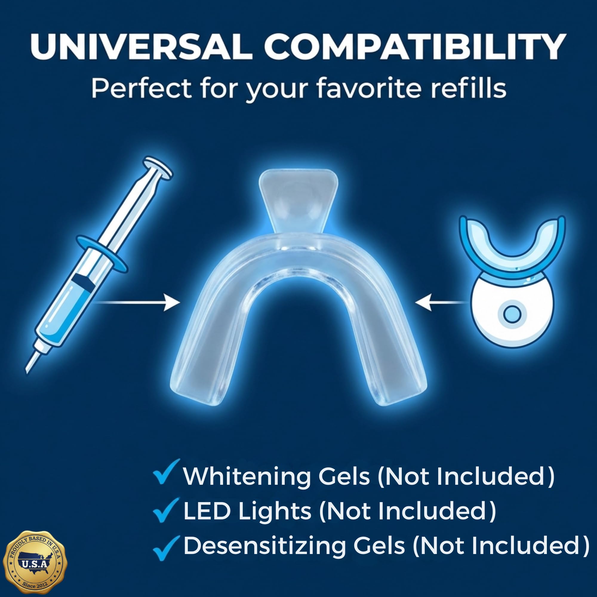 Cool Teeth Whitening: ajuste personalizado en agua caliente para mayor comodidad.