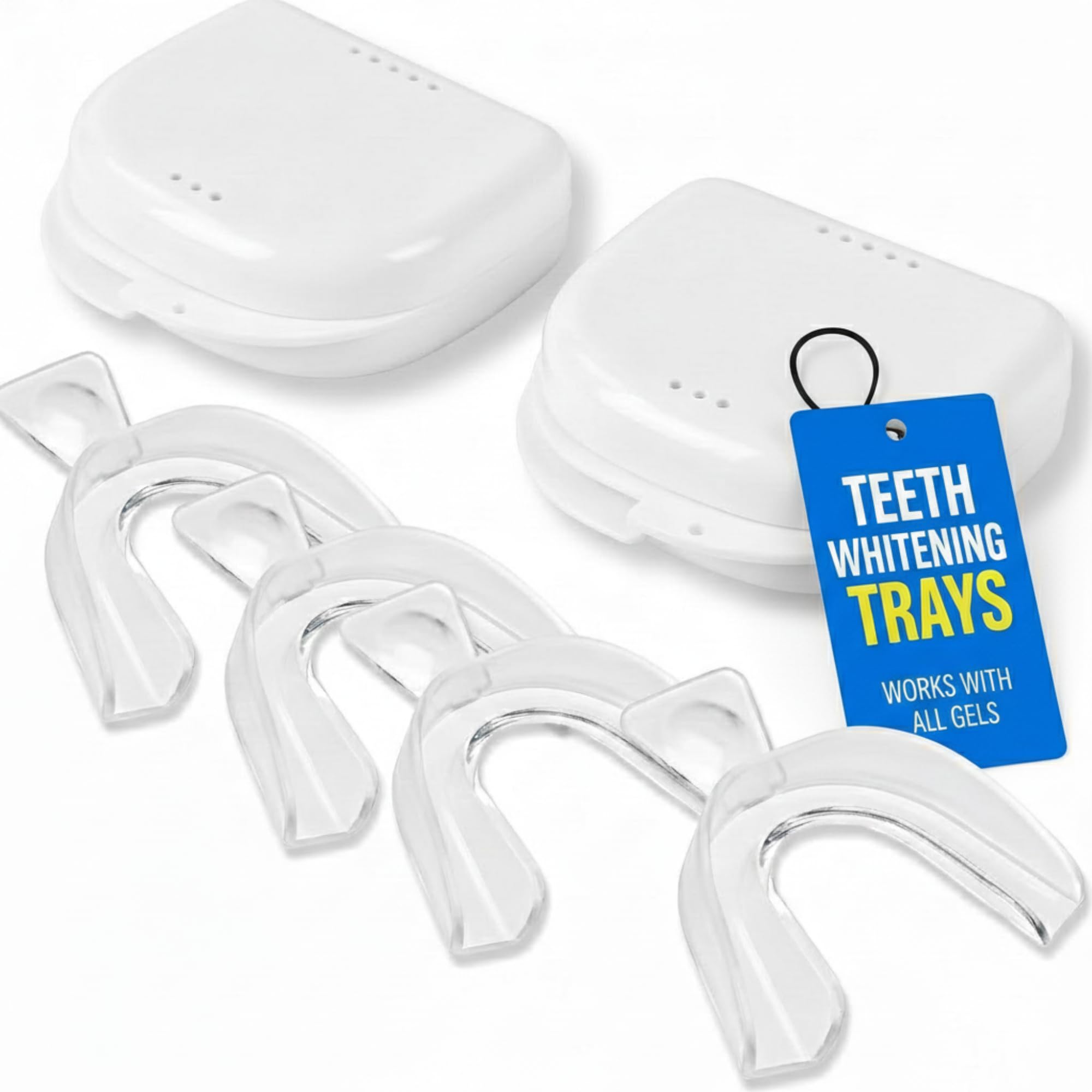 Cool Teeth Whitening: bandeja moldeable para blanqueamiento, ajuste rápido y cómodo.