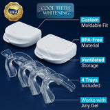 Cool Teeth Whitening: estuche ventilado para bandejas, almacenamiento práctico y secado.