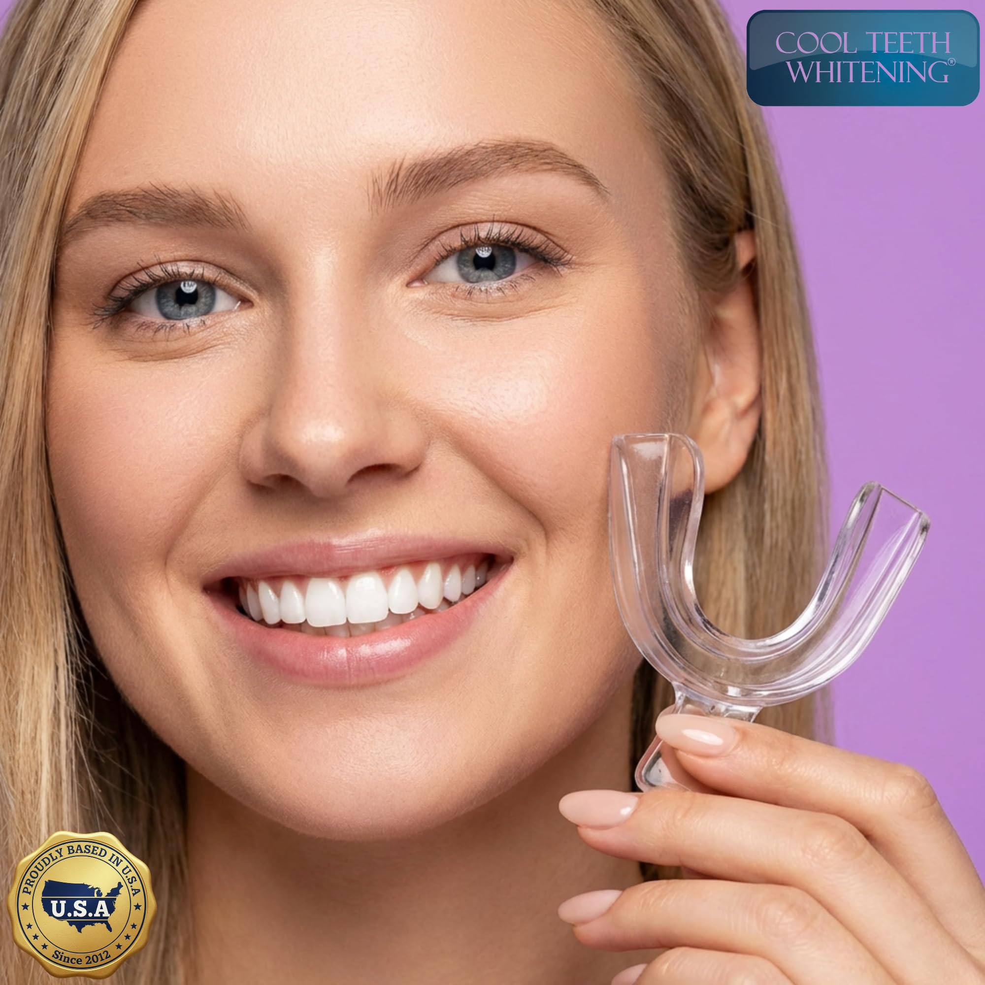 Cool Teeth Whitening: bandejas reutilizables y fáciles de limpiar para rutinas sostenibles.