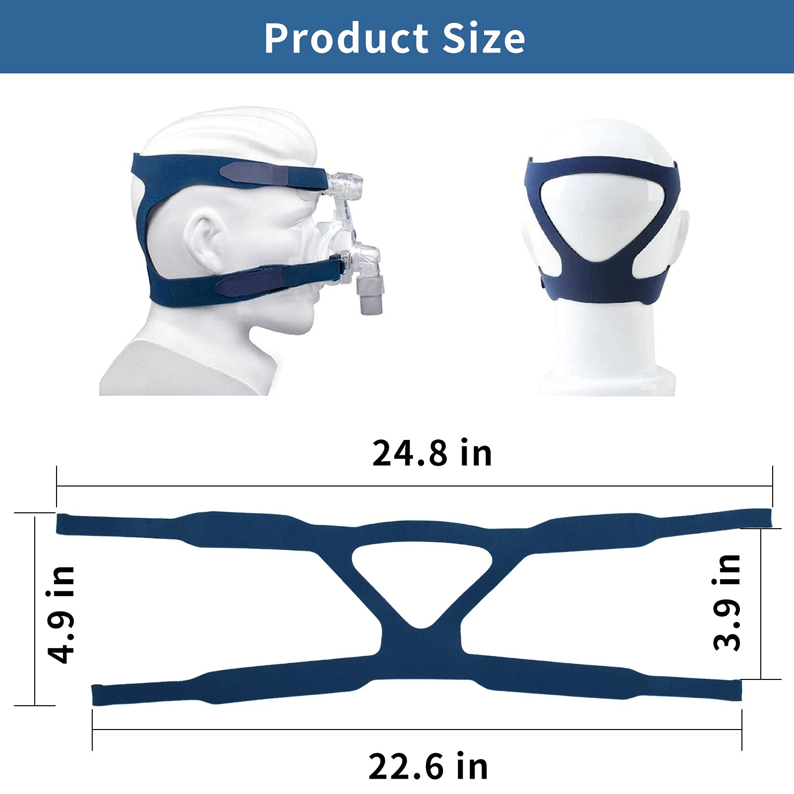 COONLINE cabezal CPAP azul, compatible con Respironics y ResMed