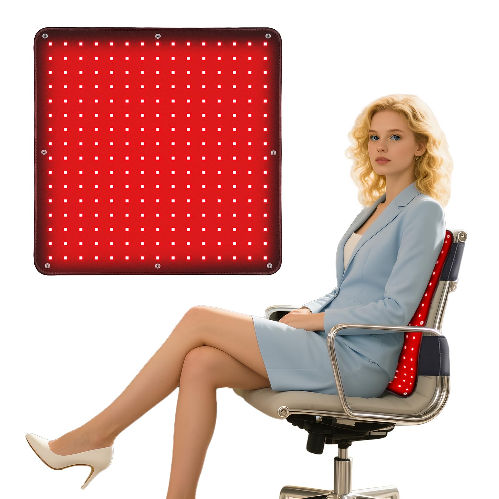 manta COOSPIDER de luz roja en silla para confort diario