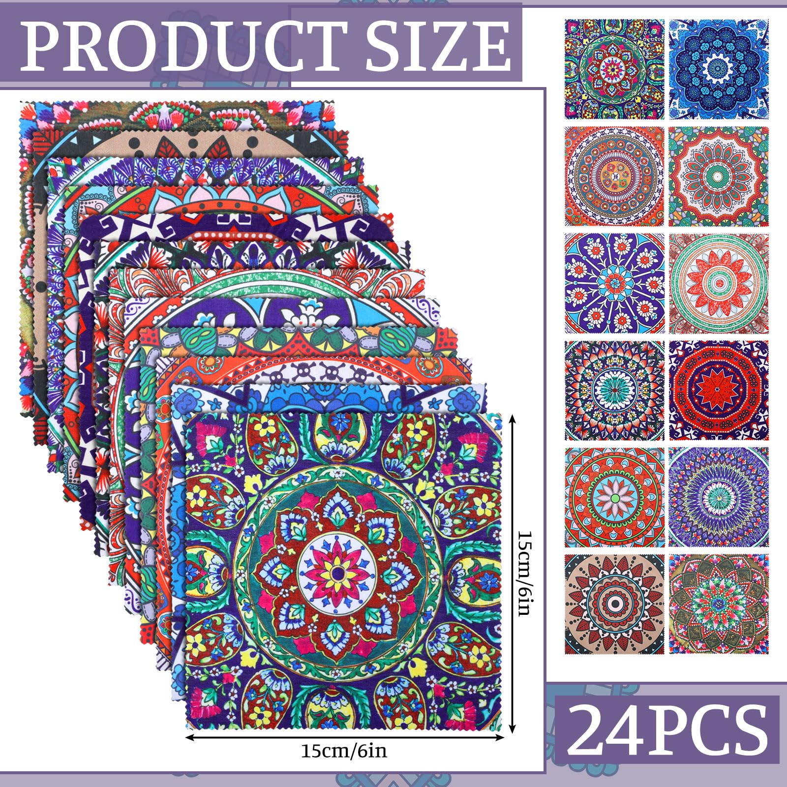 Copkim paño microfibra para lentes con mandala, ideal para pantallas y dispositivos.