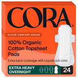 Cora almohadillas tapa-superior organicas, suavidad para la piel durante la noche.