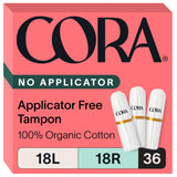 Tampón Cora sin aplicador, enfoque cómodo para uso diario y absorción confiable