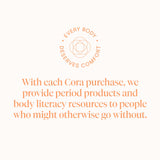 Con cada compra, Cora apoya recursos educativos y productos para comunidades.