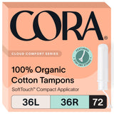 Cora con nuevo look de empaque y tampónes de algodón orgánico para mayor comodidad