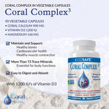 Coral White comprimidos calcio bio disponible para digestión suave.