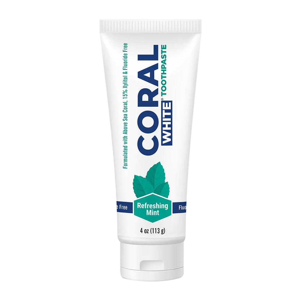 Coral White pasta dental menta natural, limpieza suave y frescura duradera.