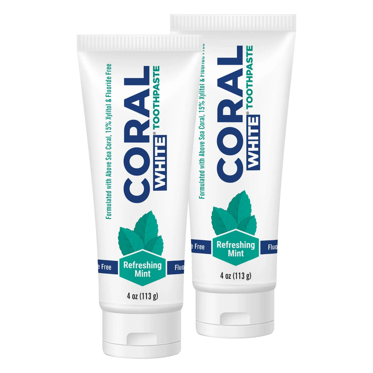 Coral White: tubo de pasta menta para limpieza suave y aliento fresco.