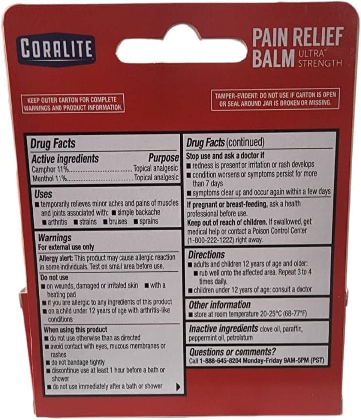 Coralite envase individual del bálsamo para aplicación localizada.